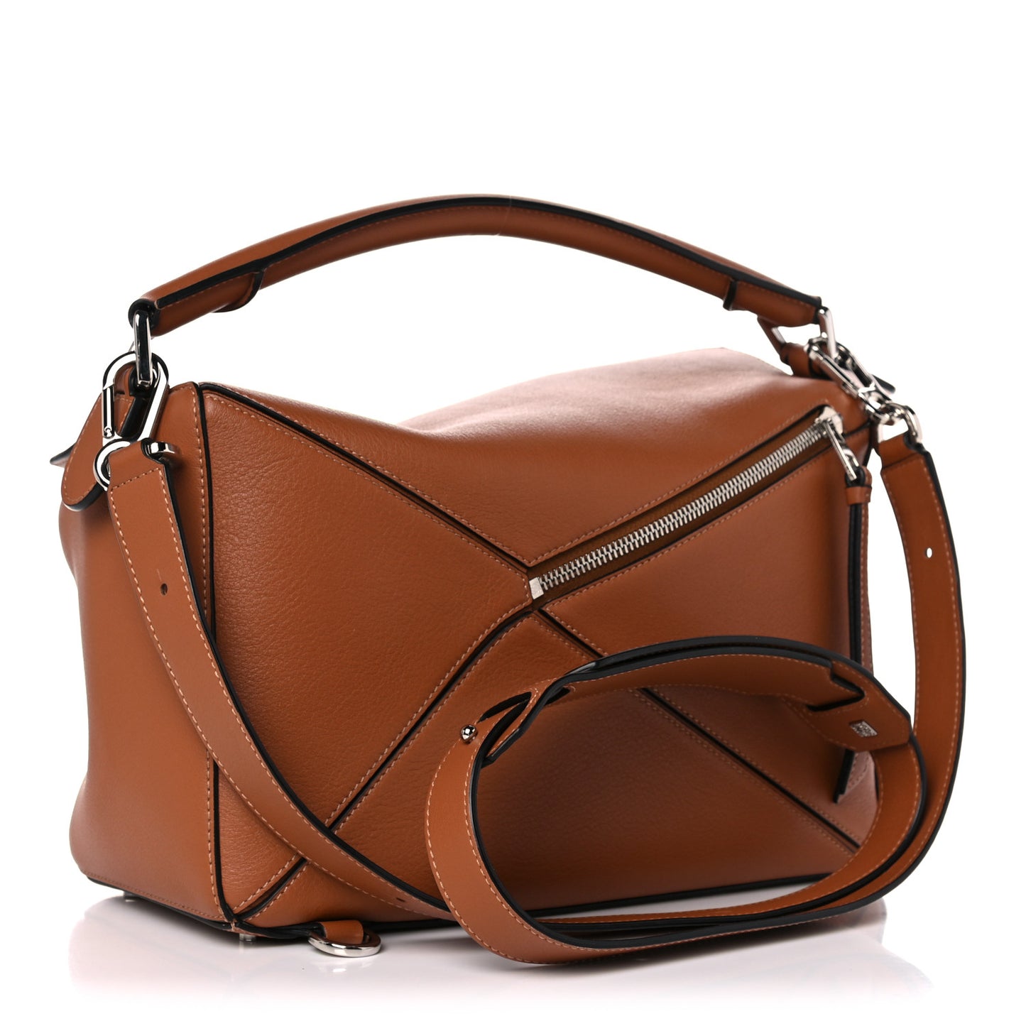 Calfskin Medium Puzzle Bag Tan