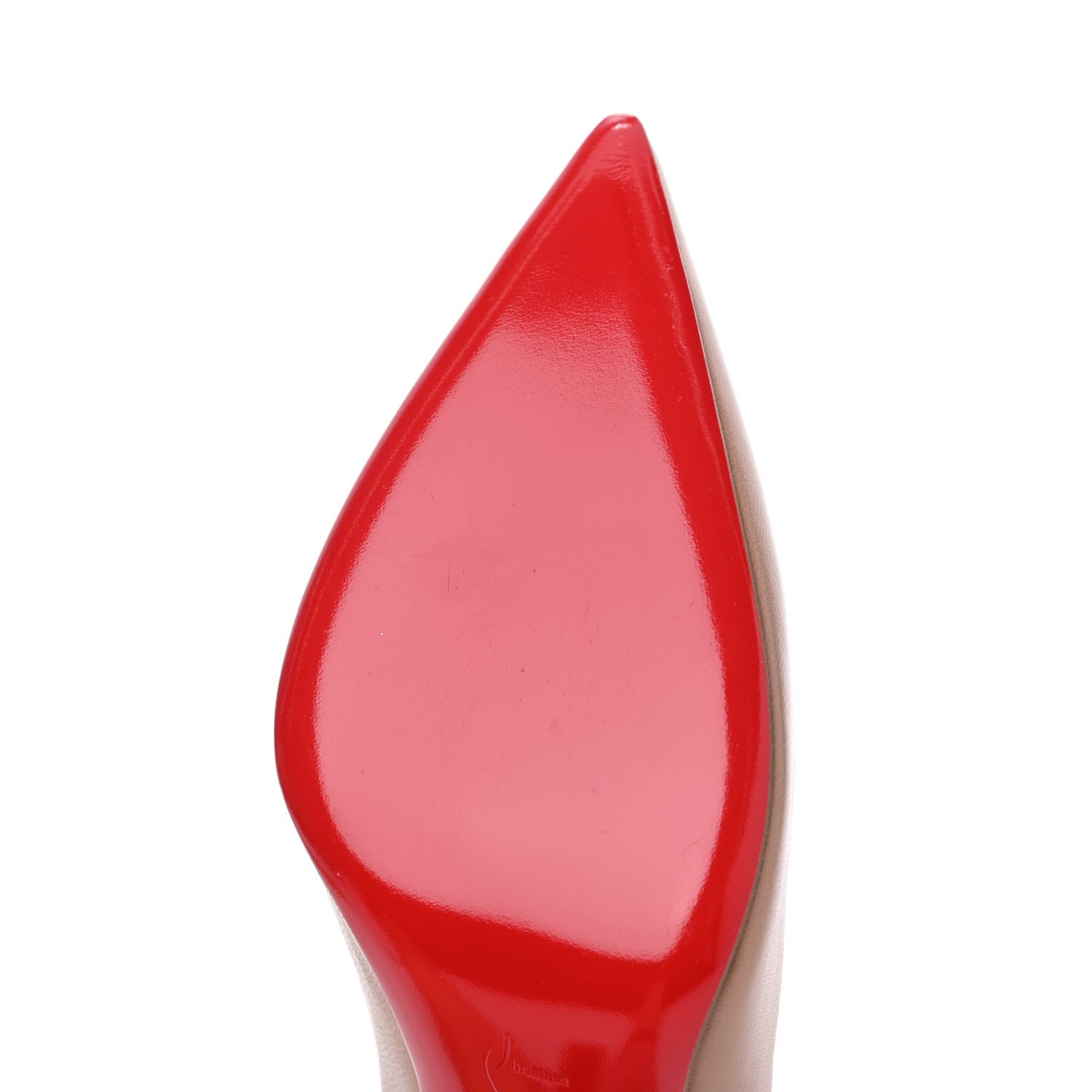 Christian Louboutin Nappa Apostrophy 100 Pumps 38.5 Nude 15 of 17