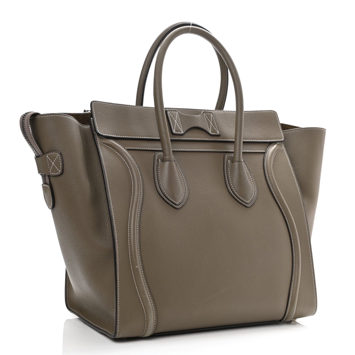 Drummed Calfskin Mini Luggage Souris