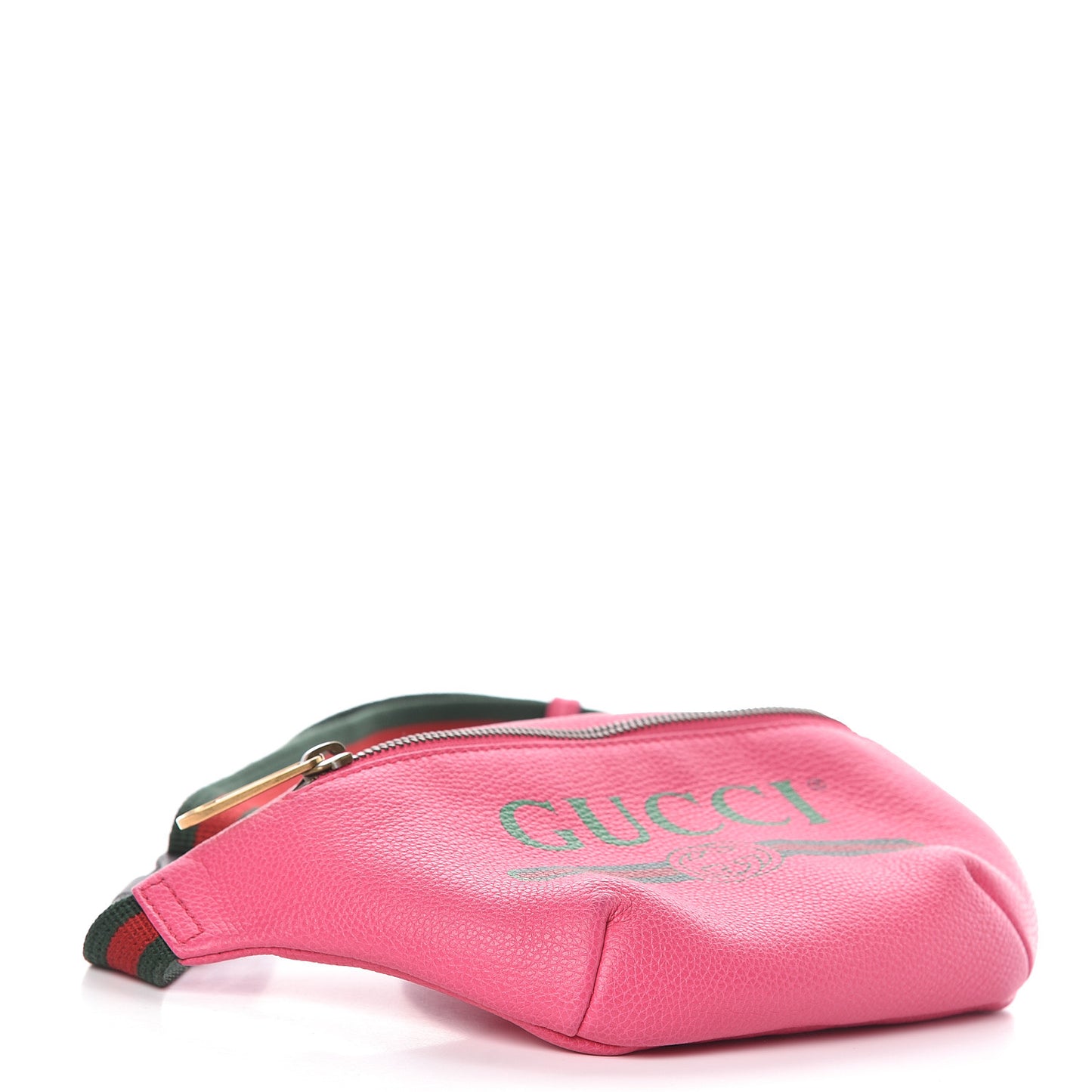 Grained Calfskin Small Logo Belt Bag Box Pink Green