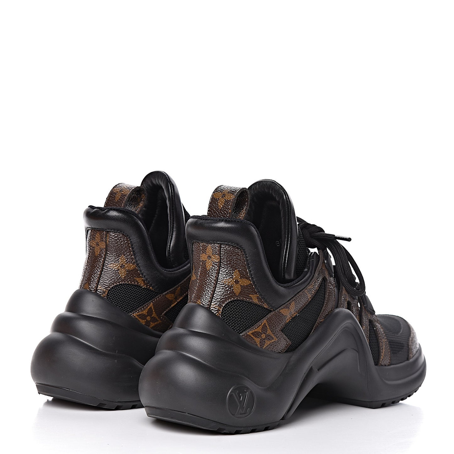 Calfskin Patent Monogram LV Archlight Sneakers 38 Black