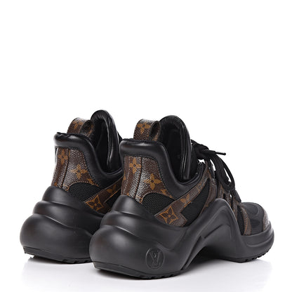 Louis Vuitton Calfskin Patent Monogram LV Archlight Sneakers 38 Black 4 of 10