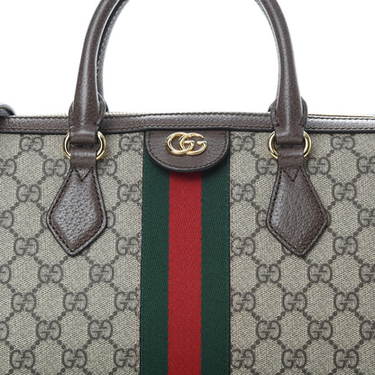 Gucci GG Supreme Monogram Web Medium Ophidia Boston Brown 8 of 10