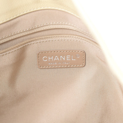 Chanel Caviar Quilted Expandable Zip Shoulder Bag White 5 of 9