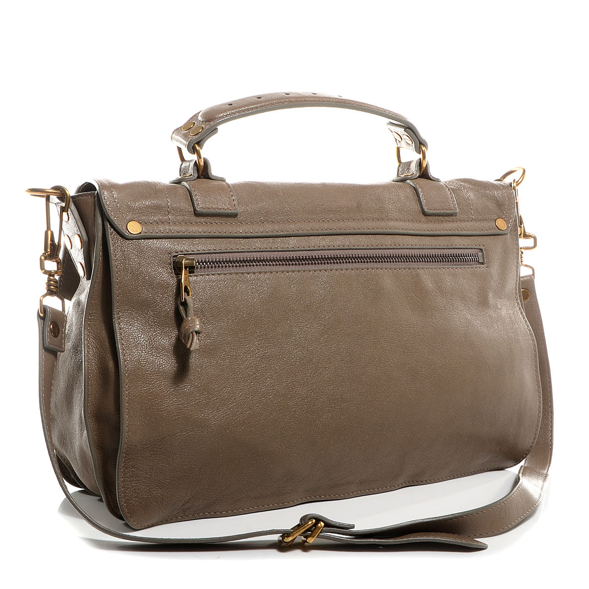 Lambskin PS1 Medium Satchel Smoke