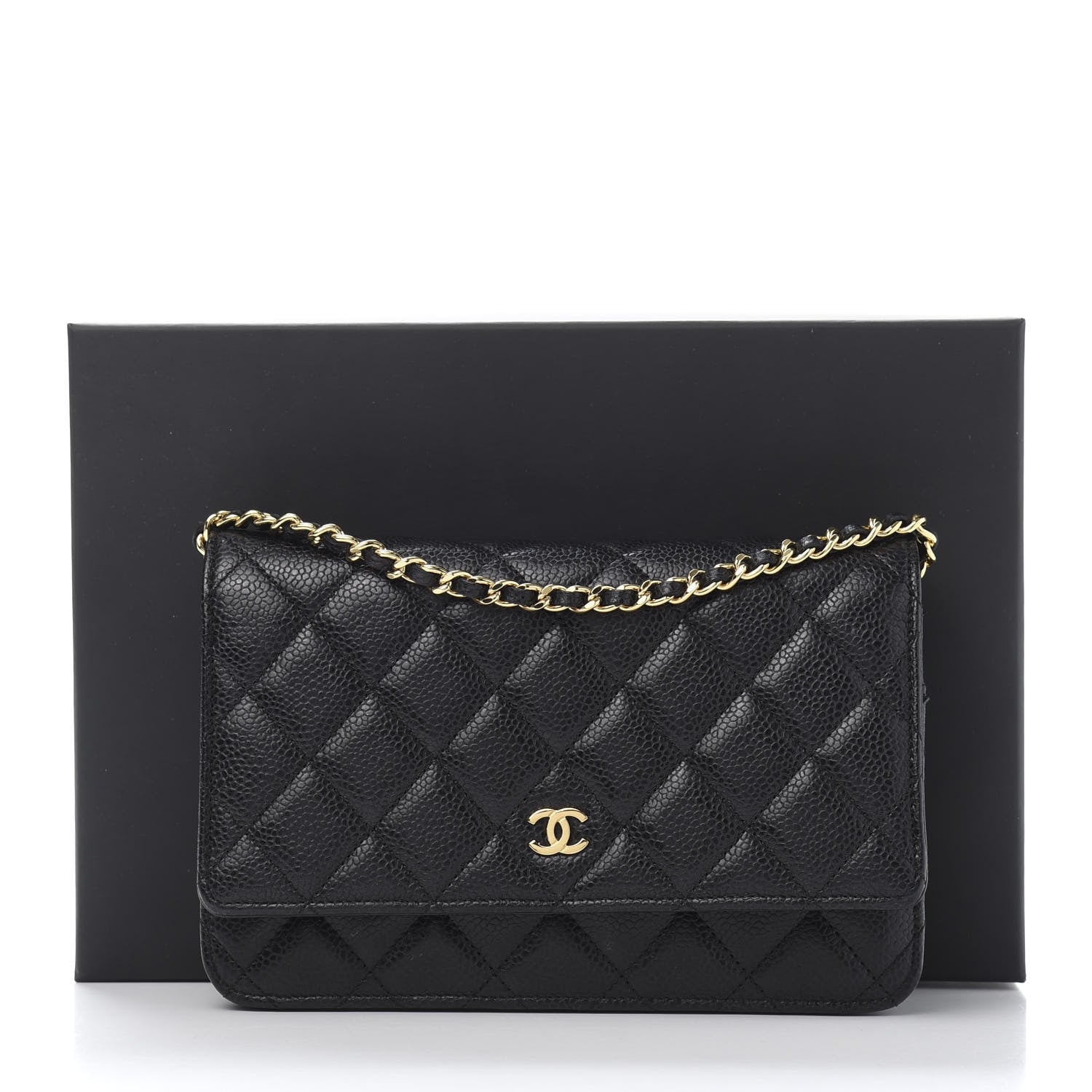 Chanel Caviar Quilted Wallet On Chain WOC Black 12 of 12