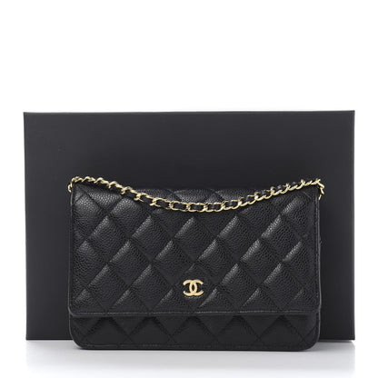 Chanel Caviar Quilted Wallet On Chain WOC Black 12 of 12