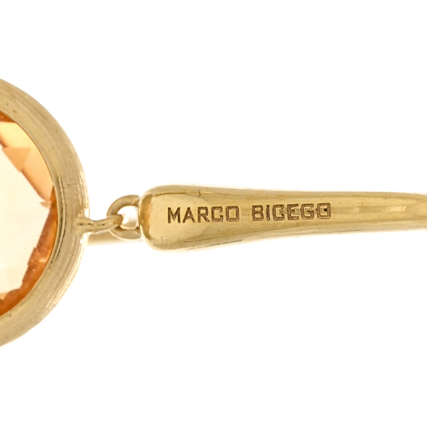 18K Yellow Gold Citrine Jaipur Double Drop Earrings