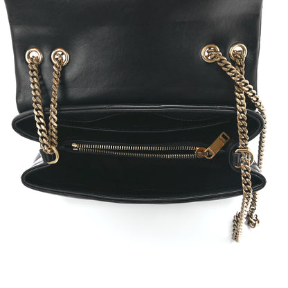 Saint Laurent Calfskin Y Quilted Monogram Small Loulou Chain Satchel Black 5 of 12