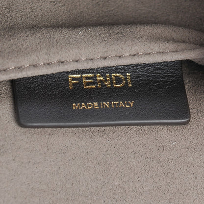 Fendi Glazed Fabric Vitello Century FF 1974 Stamp Patch Mini Double F Crossbody Bag Mogano Panna Plaster 7 of 9
