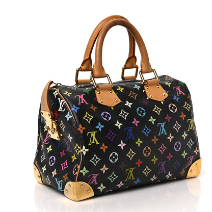 Louis Vuitton Monogram Multicolor Speedy 30 Black 3 of 9