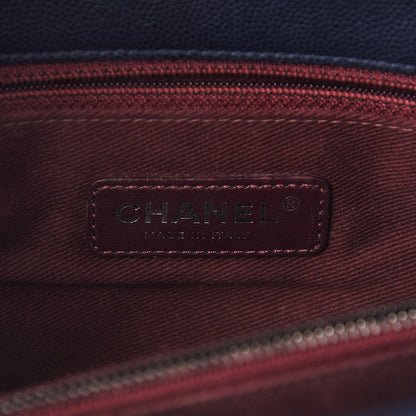 Chanel Caviar Quilted Medium Coco Handle Flap Navy Blue 6 of 9