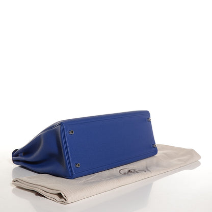Hermes Togo Kelly Retourne 35 Bleu Electrique 8 of 28