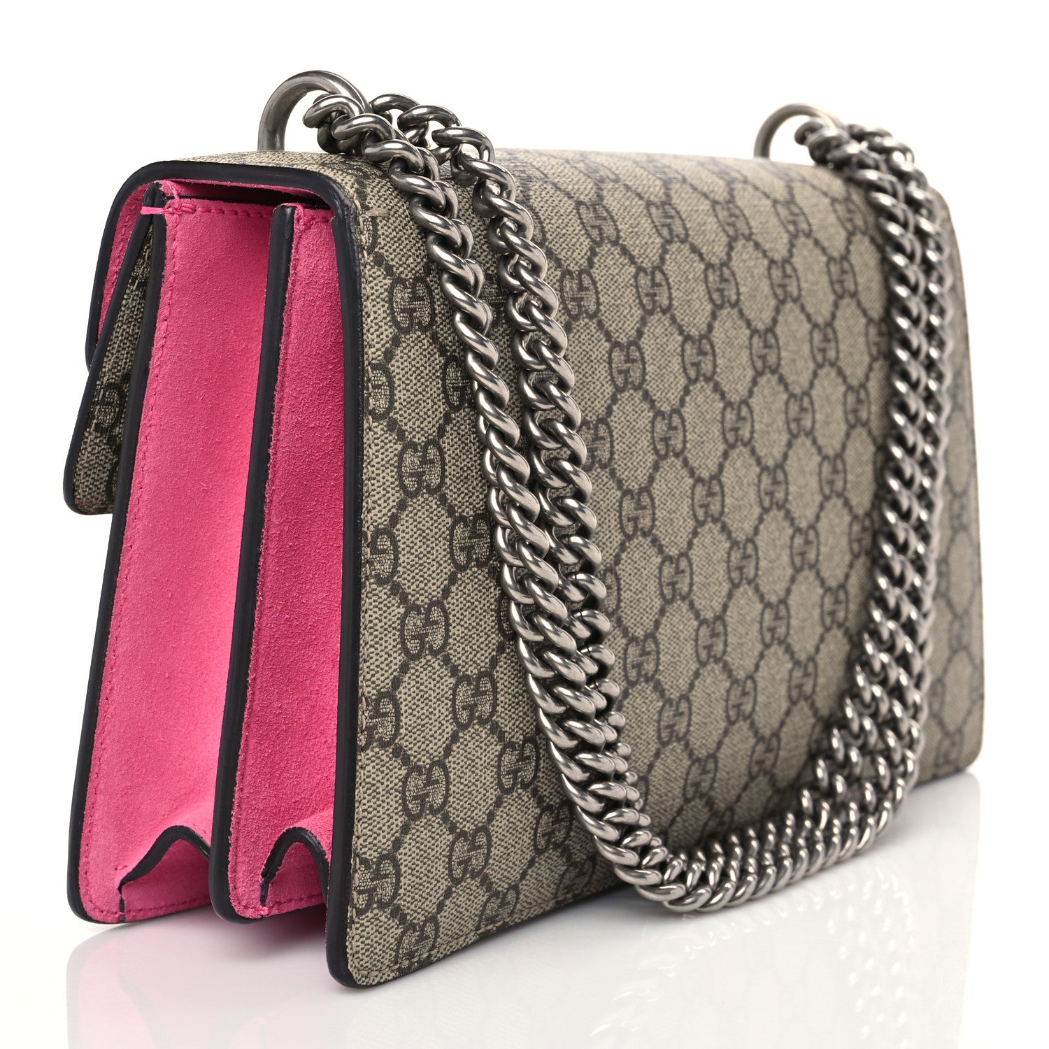 Gucci GG Supreme Monogram Small Dionysus Shoulder Bag Pink 3 of 10