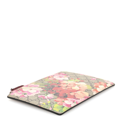 Gucci GG Supreme Monogram Blooms Small Zip Pouch Beige Multicolor Dry Rose 4 of 11