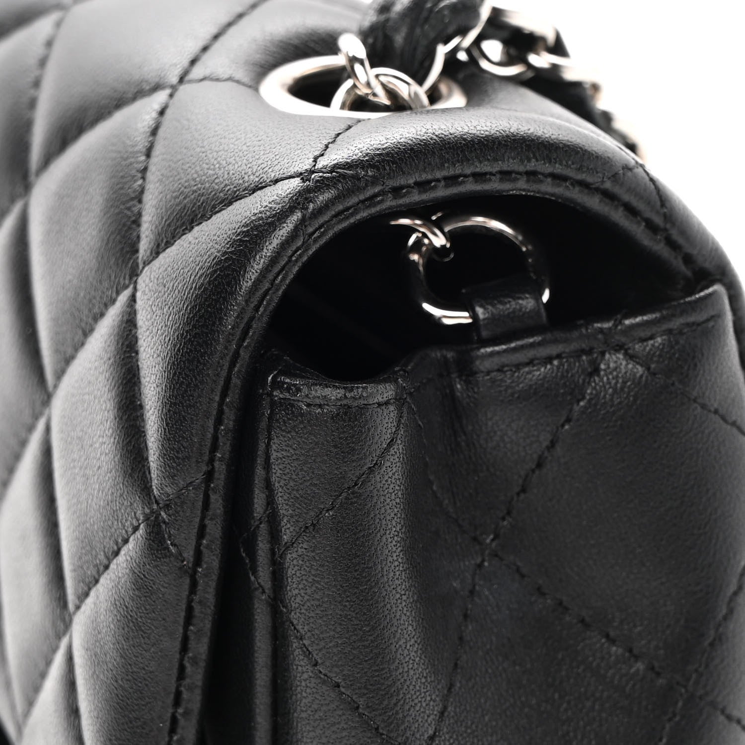 Chanel Lambskin Quilted Mini Rectangular Flap Black 15 of 16