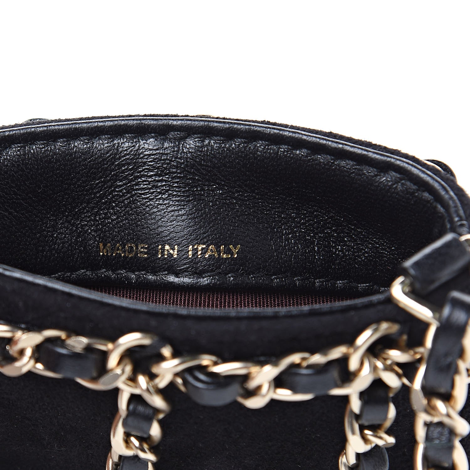 Chanel Suede Tech Me Out Clutch With Chain Black 7 of 8