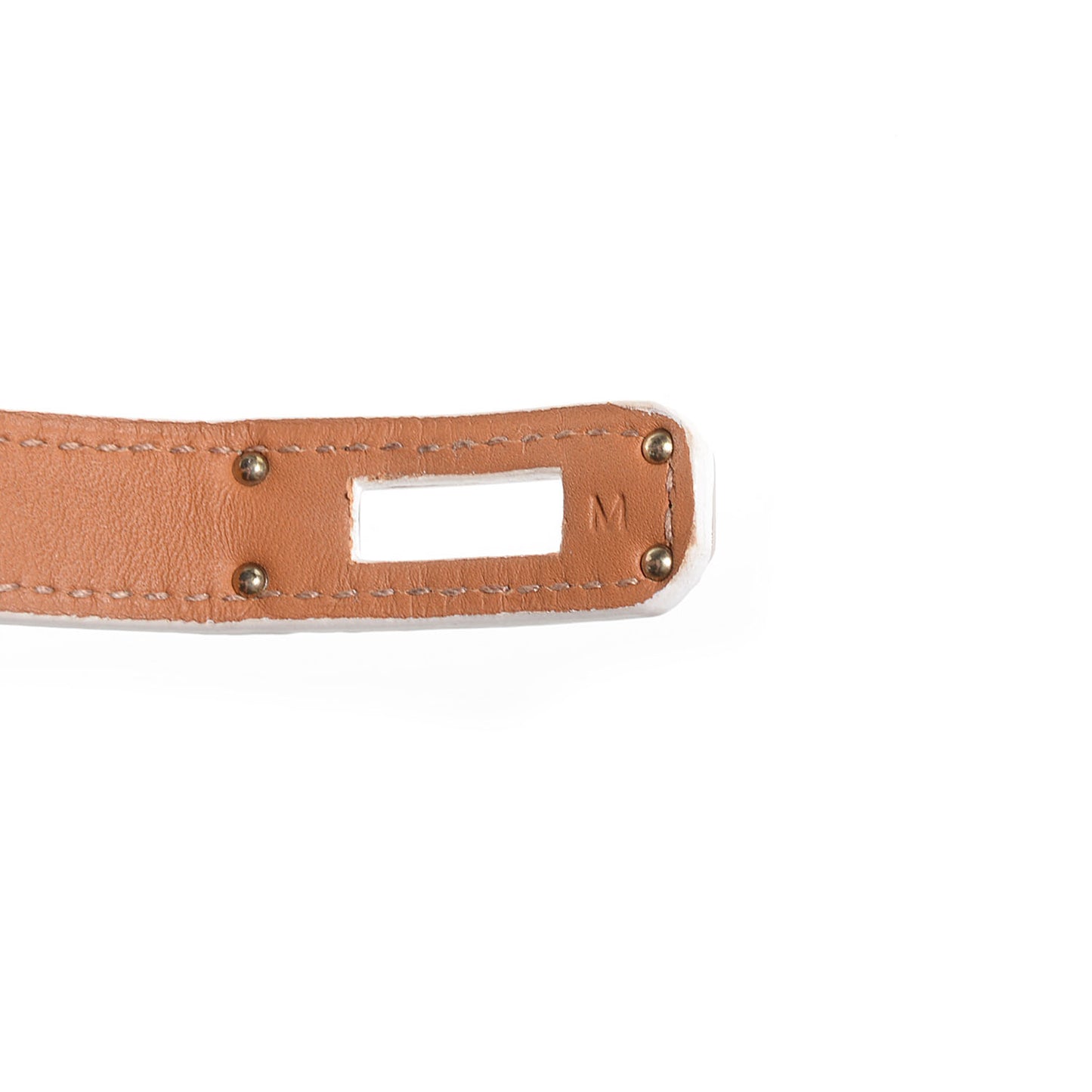 Epsom Kelly Double Tour Bracelet Medium White