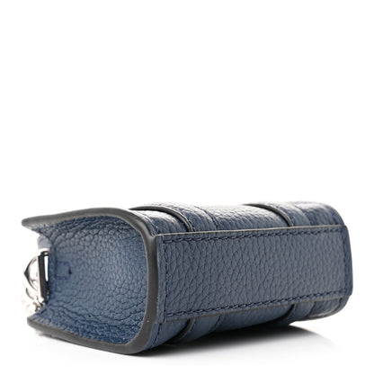 Marc Jacobs Grained Calfskin Nano The Tote Bag Crossbody Blue Sea 4 of 10