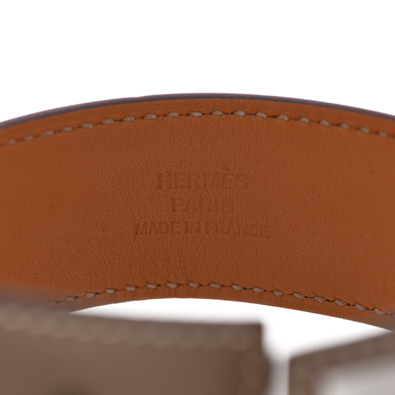 Hermes Swift Collier de Chien CDC 24 Bracelet T3 Etoupe 3 of 4