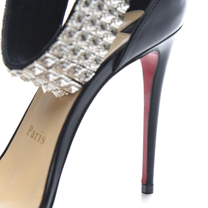 Christian Louboutin Nappa Priyadora 100 Studded Sandals 36.5 Black Silver 11 of 11