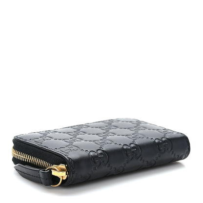 Gucci Guccissima Zip Around Card Case Black 4 of 6