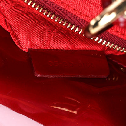Christian Dior Patent Cannage Mini Lady Dior Red 7 of 10