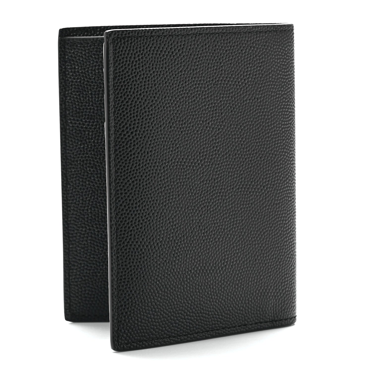 Saint Laurent Grain De Poudre Techno Credit Card Wallet Black 3 of 12