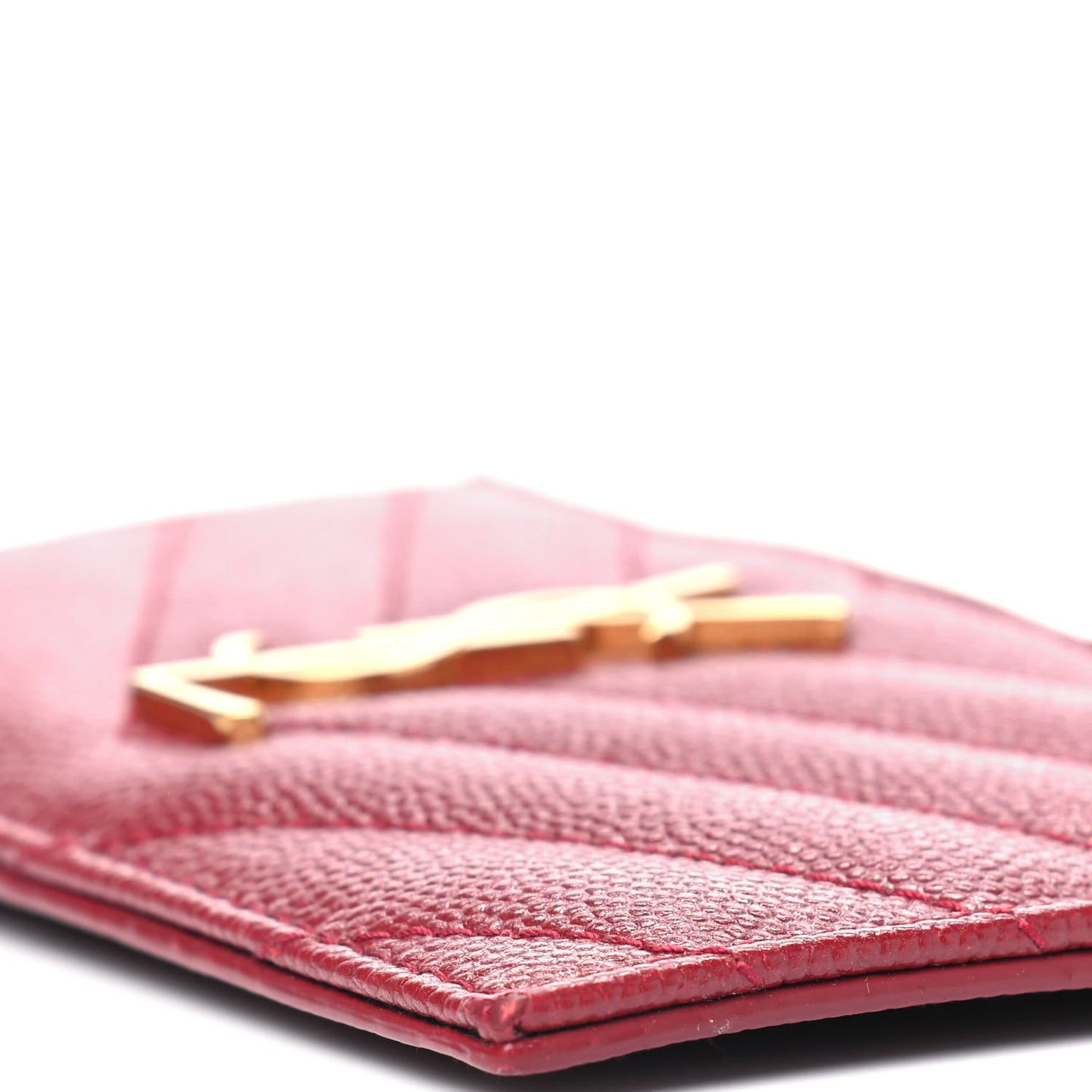 Grain De Poudre Matelasse Chevron Monogram Fragments Zippered Card Case Opyum Red
