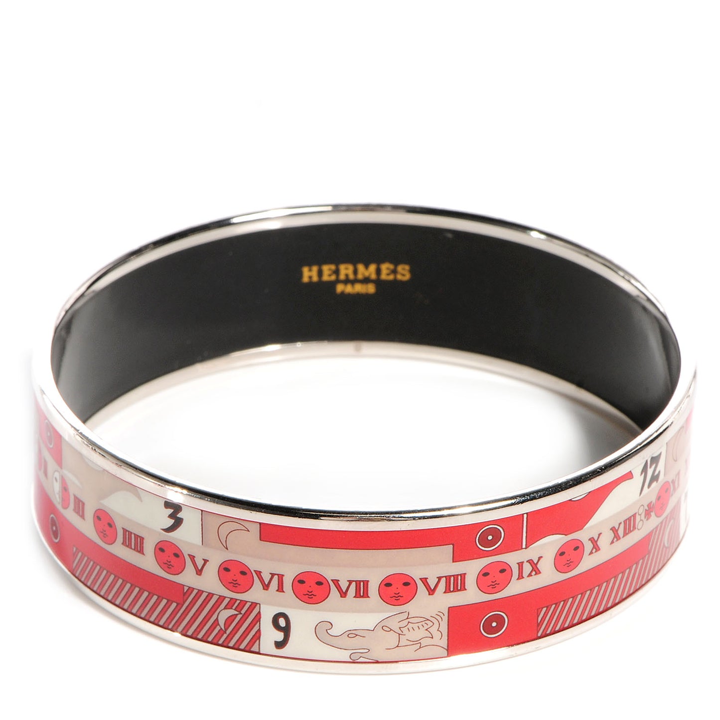 Enamel Printed Zodiac Wide Bracelet 70 Red