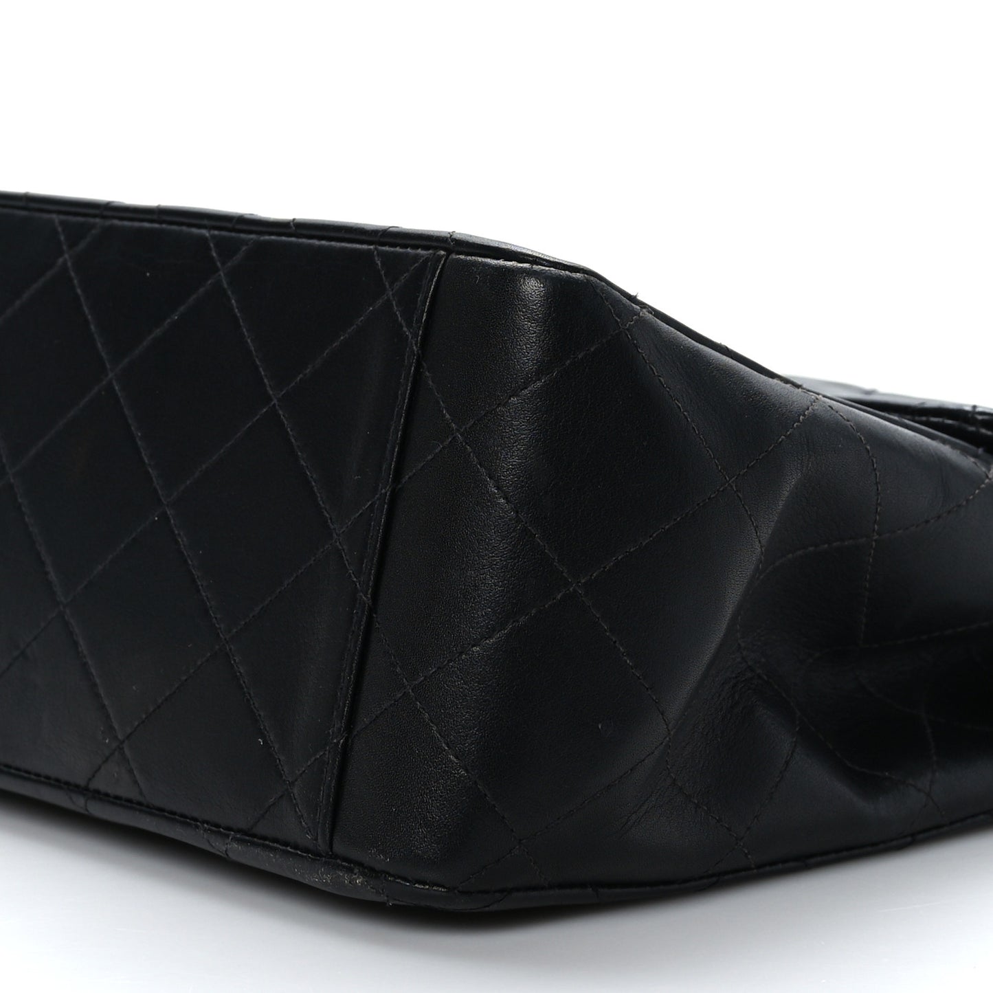 Lambskin Quilted XL Jumbo Single Flap Black
