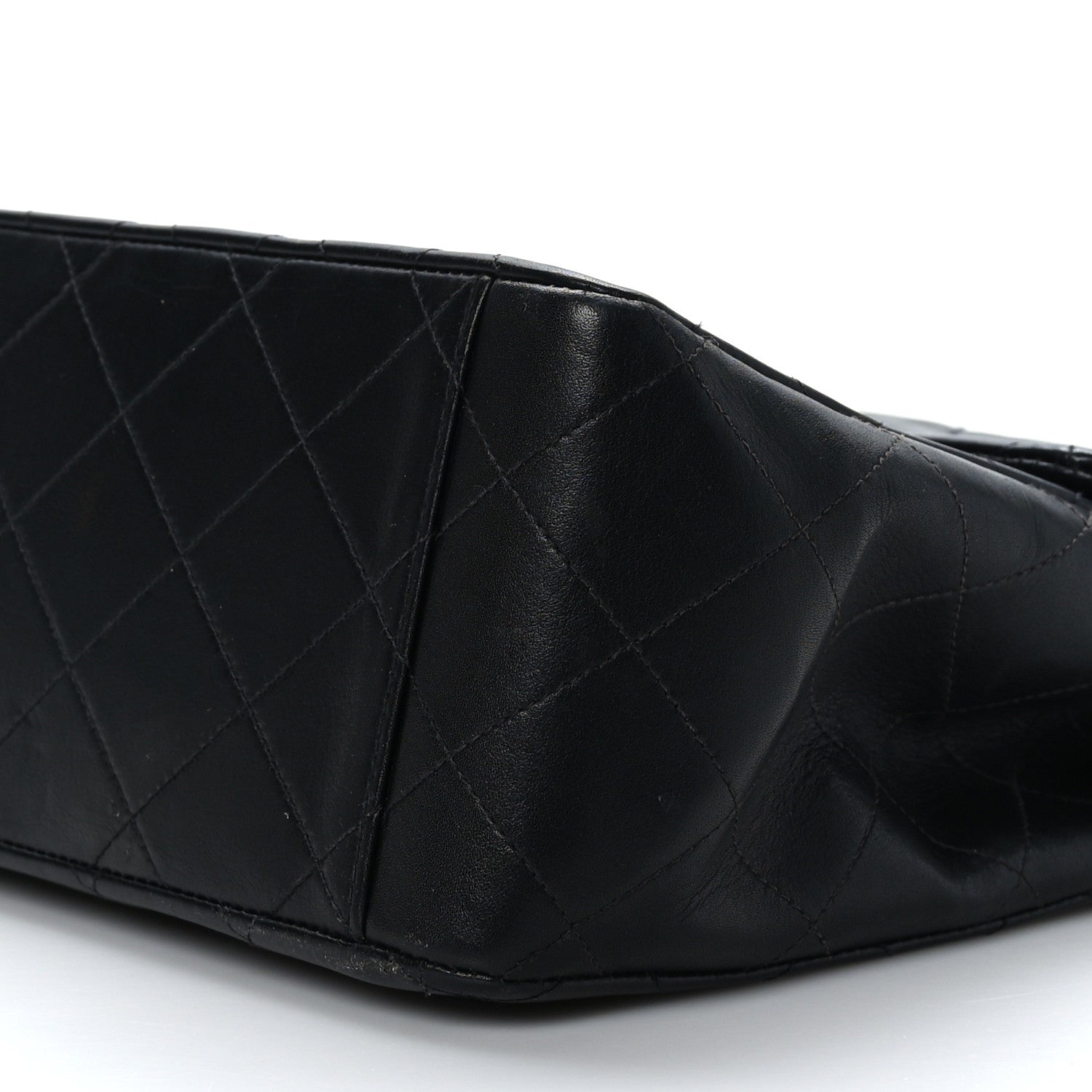 Chanel Lambskin Quilted XL Jumbo Single Flap Black 9 of 9
