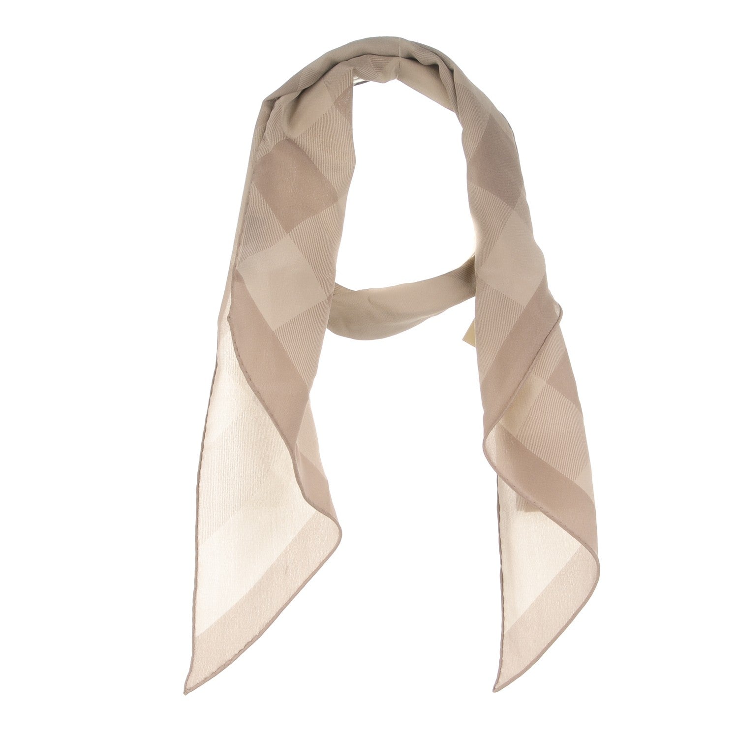 Burberry Silk Giant Check Scarf Pale Trench 1 of 7