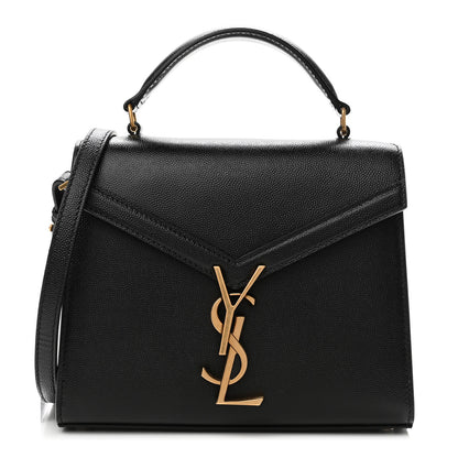 Saint Laurent Grain de Poudre Mini Classic Monogram Cassandra Top Handle Black 1 of 10