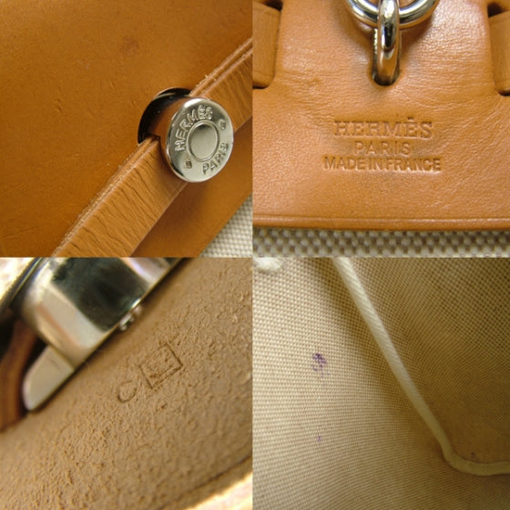 Hermes Toile HERBAG Oatmeal 8 of 11