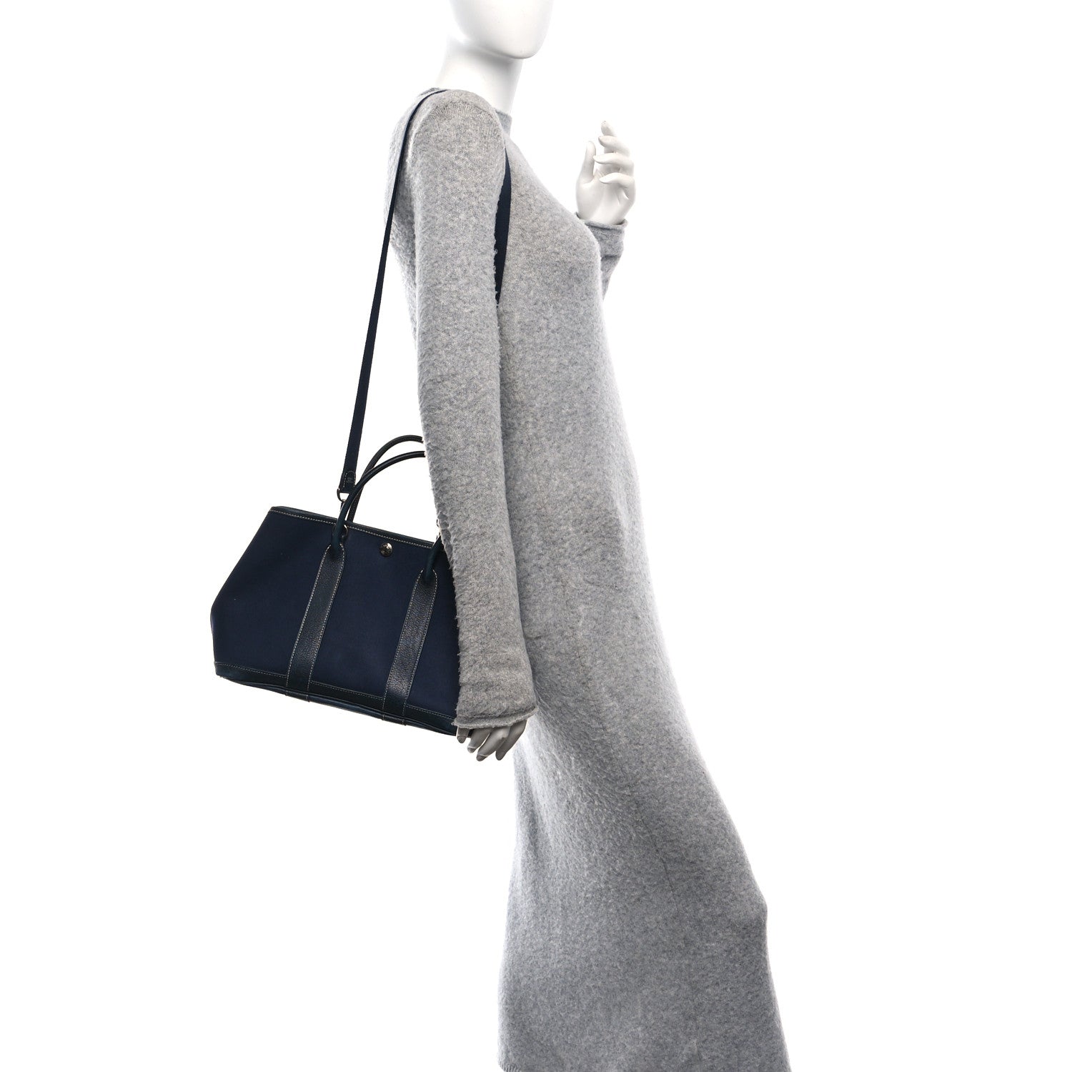 Hermes Toile Buffle Skipper Garden Party 30 TPM Bleu Marine Black 2 of 13