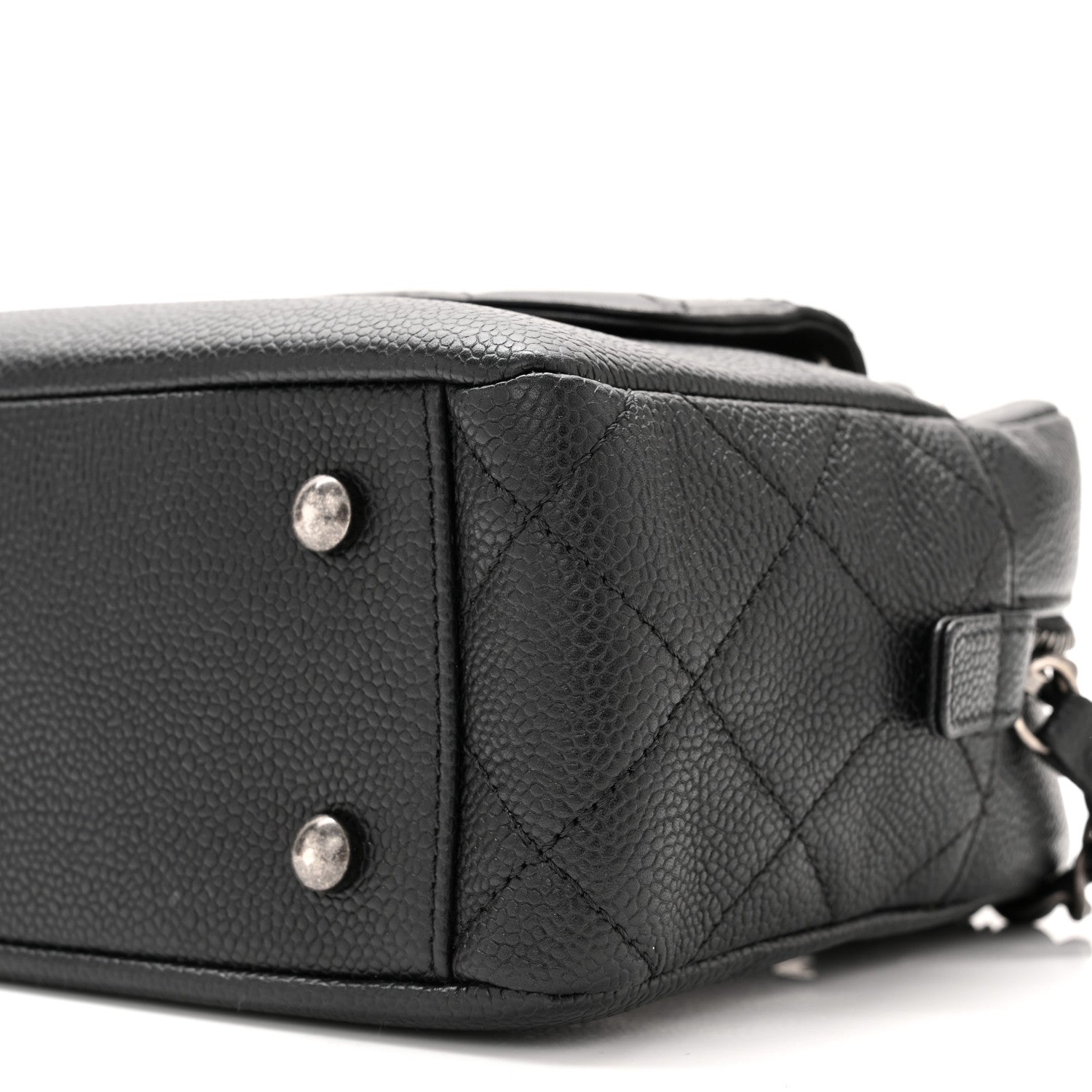 Chanel Caviar Lambskin Quilted Coco Break Camera Case Black 10 of 10