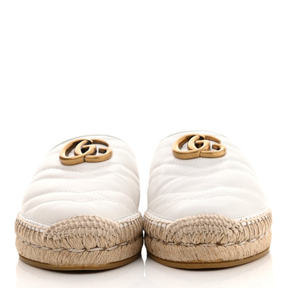 Gucci Nappa Matelasse GG Marmont Espadrille Slippers 36 Great White 2 of 9