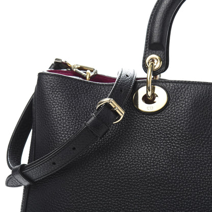 Christian Dior Bullcalf Large Diorissimo Tote Black Rose Indien 12 of 12