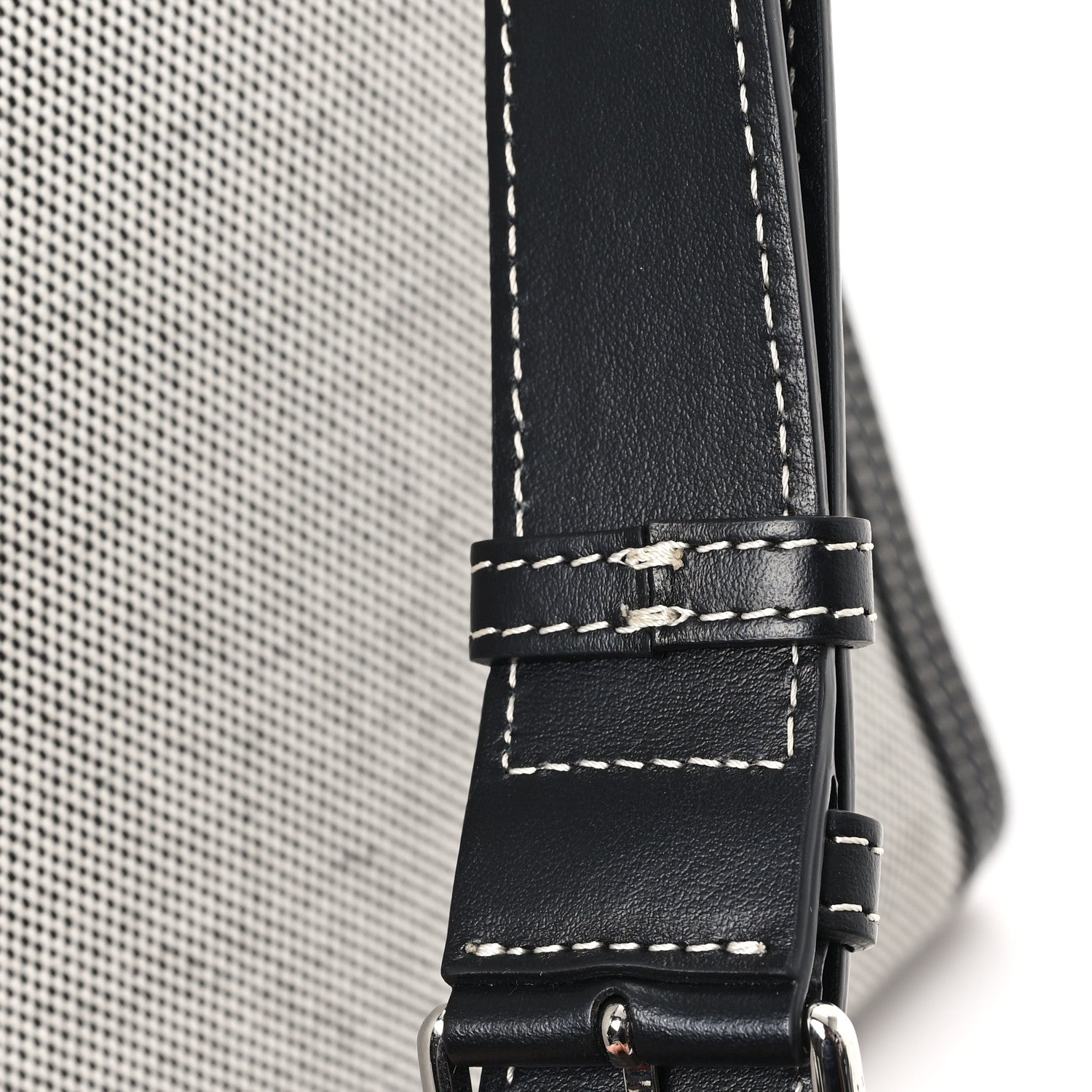 Burberry Canvas Smooth Calfskin Two Tone Medium Pocket Bag Black White 11 of 12