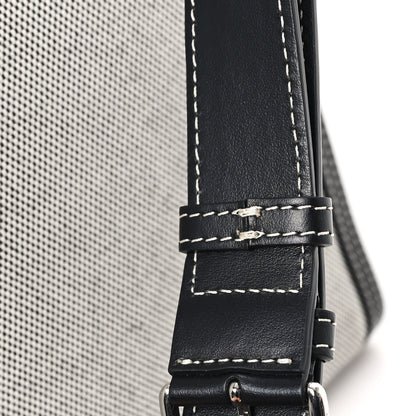 Burberry Canvas Smooth Calfskin Two Tone Medium Pocket Bag Black White 11 of 12