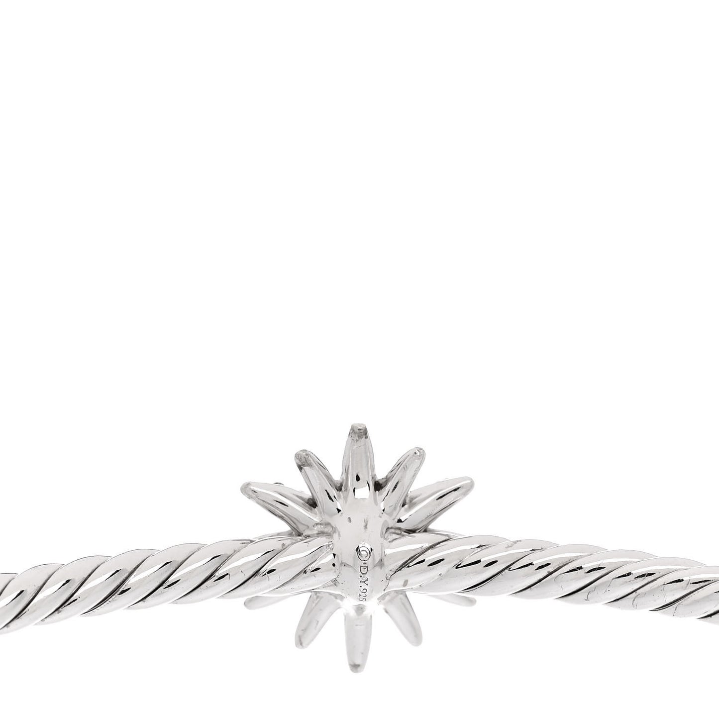 Sterling Silver Diamond Starburst Cuff Bracelet