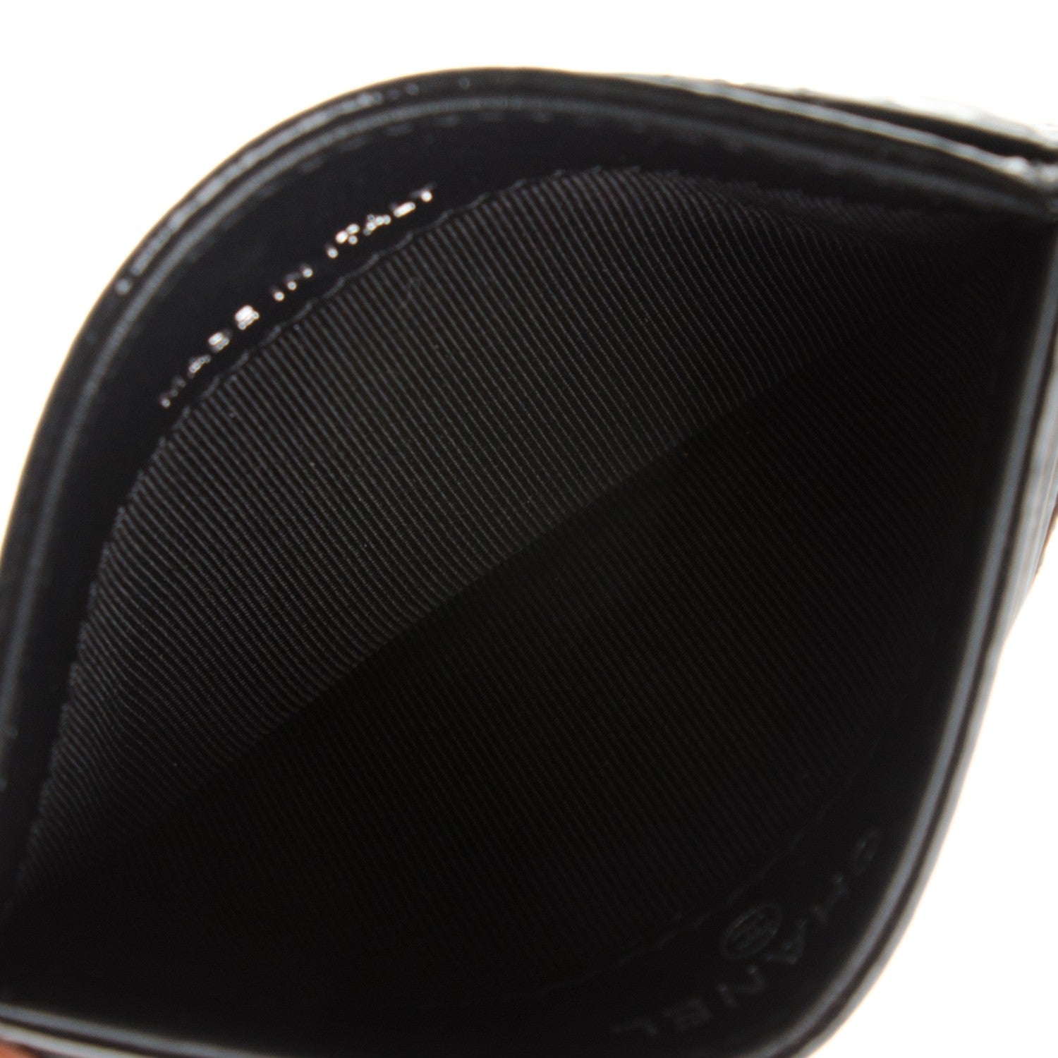 Chanel Distressed Patent Quilted Card Holder Black 5 of 8