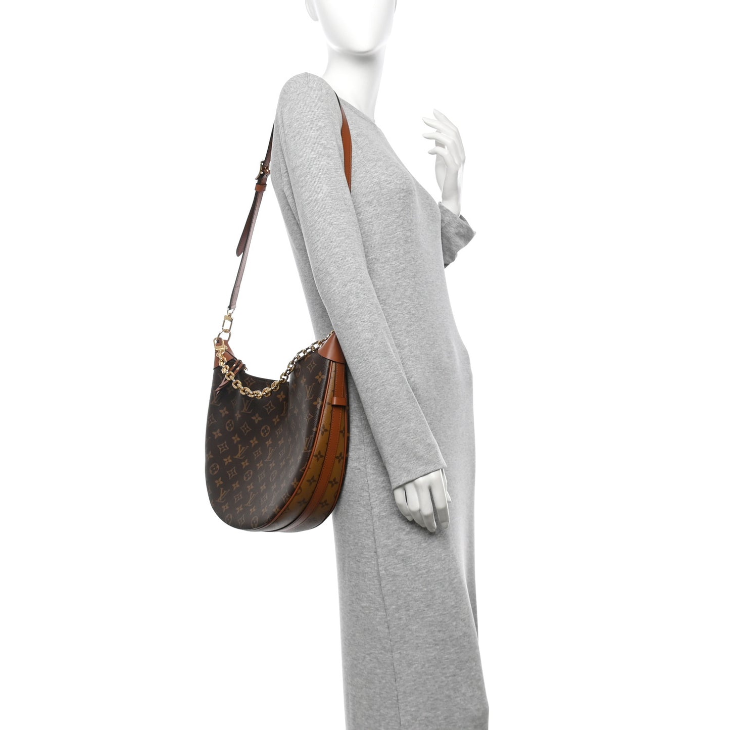 Reverse Monogram Loop Hobo