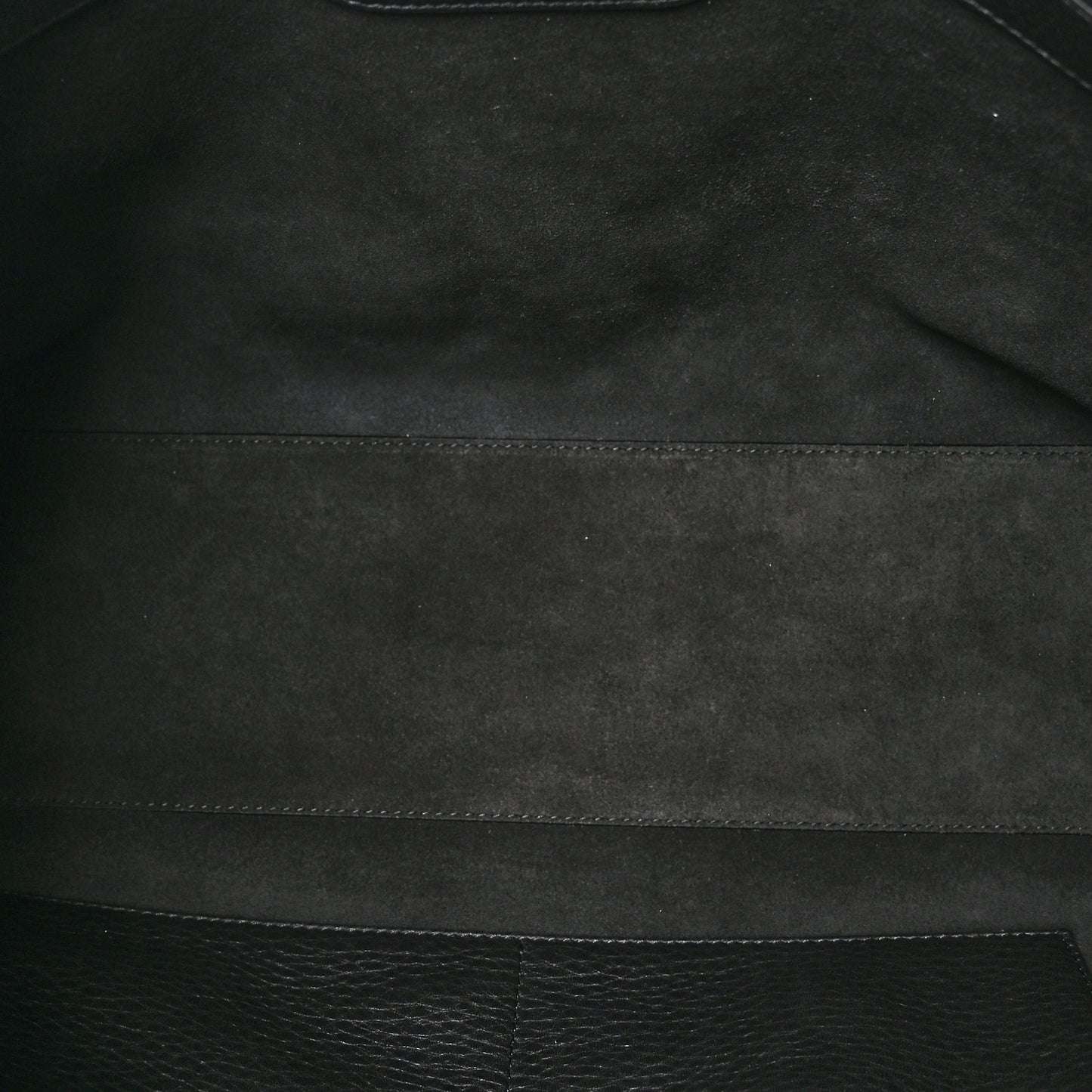 Grained Calfskin Rockstud Shoulder Tote Black