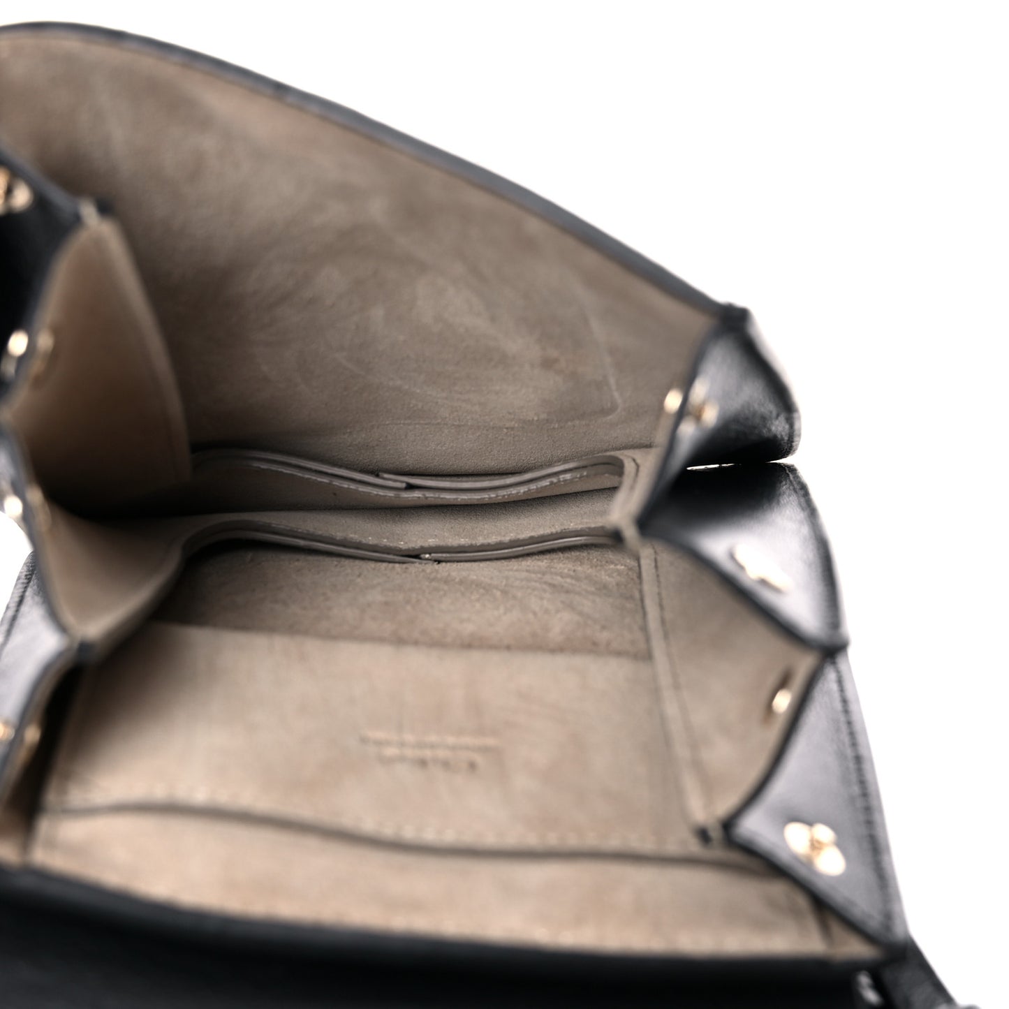 Suede Calfskin Mini Faye Bracelet Bag Black