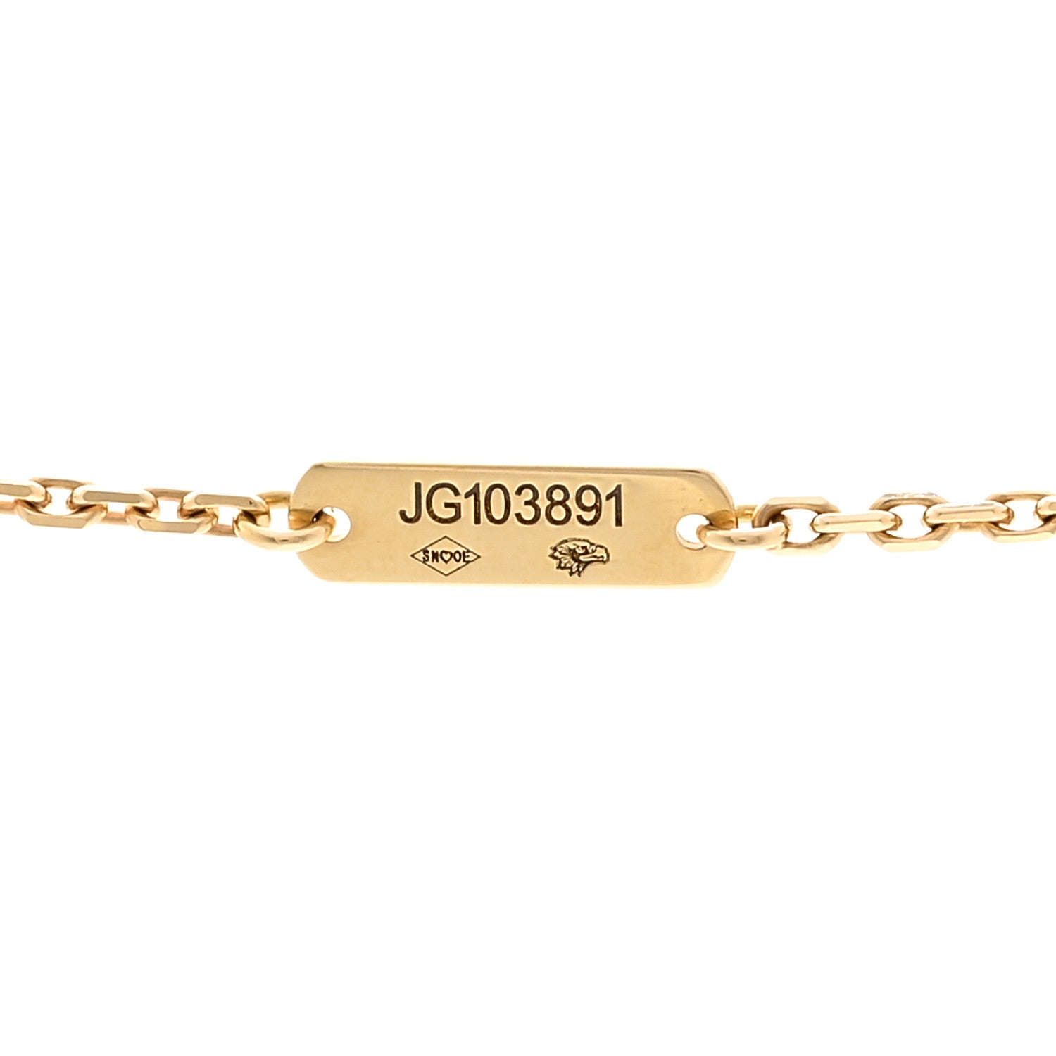 Van Cleef & Arpels 18K Yellow Gold Guilloché Vintage Alhambra Pendant Necklace 5 of 6