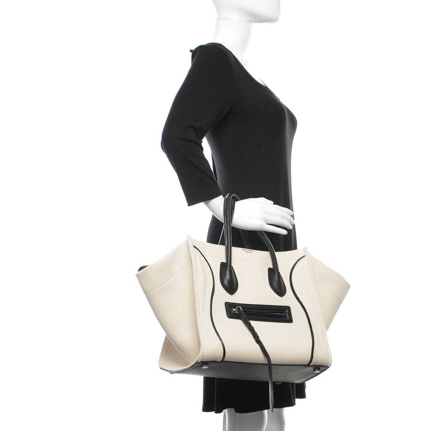 Cotton Canvas Medium Phantom Luggage White