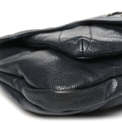 Chanel Glazed Caviar Coco Rider Flap Shoulder Bag Black 8 of 9