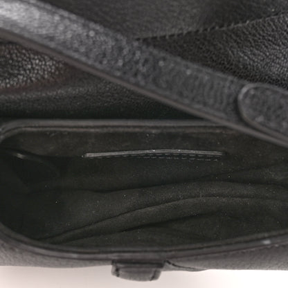 Christian Dior Goatskin Micro Saddle Bag With Strap Black 5 of 10